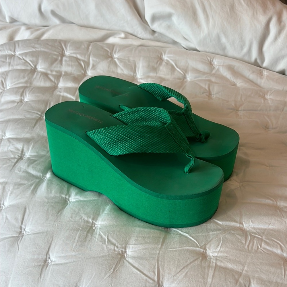 Jeffrey Campbell Green Platform Sandals